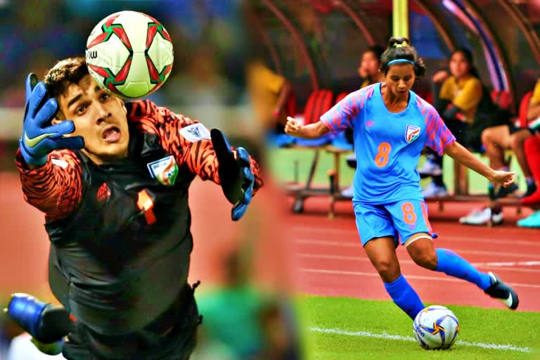 Gurpreet singh sandhu and sanju bag elected AIFF's best player of the year