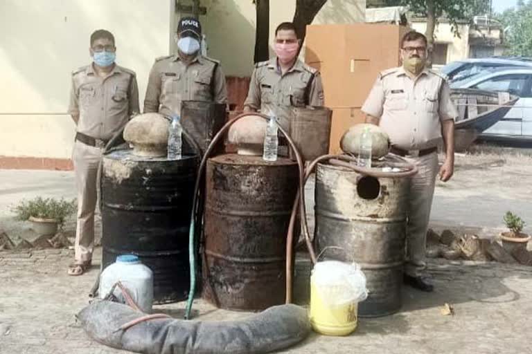 khatima illegal liquor destroyed