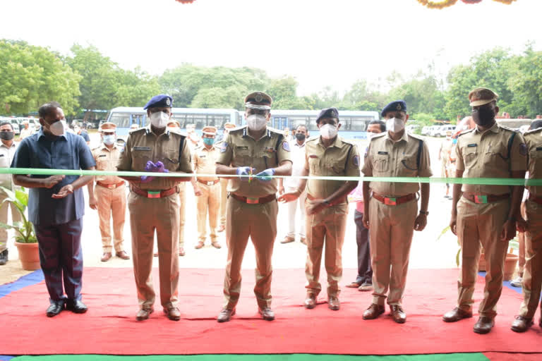 CP mahesh bhagawath opened the parking shed for police vehicles