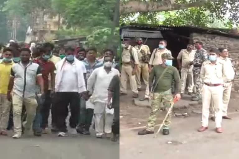 labourer stopped transporting of coal for employment in dhanbad