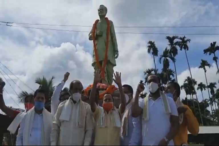 Deendayal Upadhyaya's statue inaugurated at Karimganj