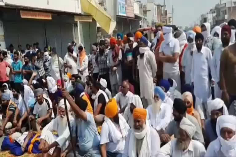 farmers protest against agriculture bills in karnal