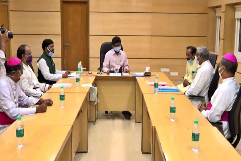 delegation-of-jharkhand-christian-minority-educational-institute-met-cm-hemant