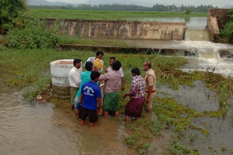 Annavaram police on Friday registered a case in connection with the fall of a statue in P. Chamavaram village