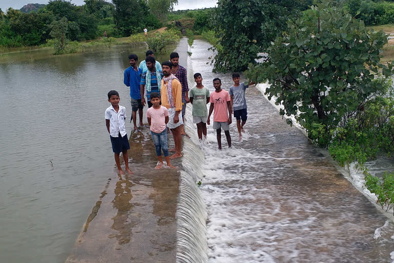 flood overflown at jalalpur cheruvu