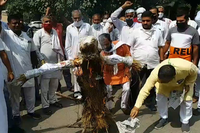 kisan-sangh-protest-against-bjp-in-yamunanagar