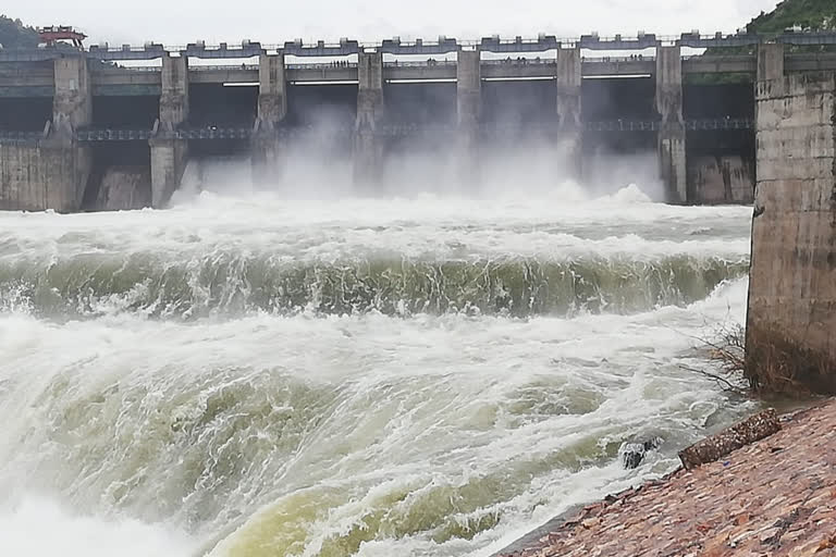 Floods continue in Somashila reservoir in Nellore district.