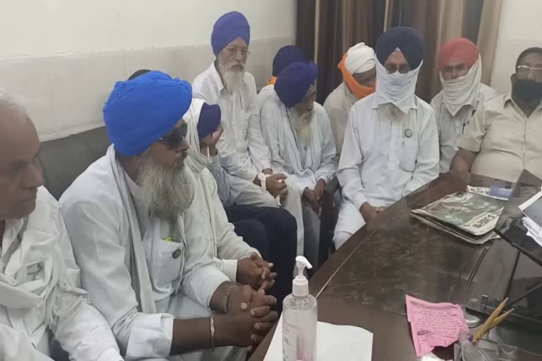 Haryana Gurdwara Parbandhak Committee protest agriculture bill in Assandh