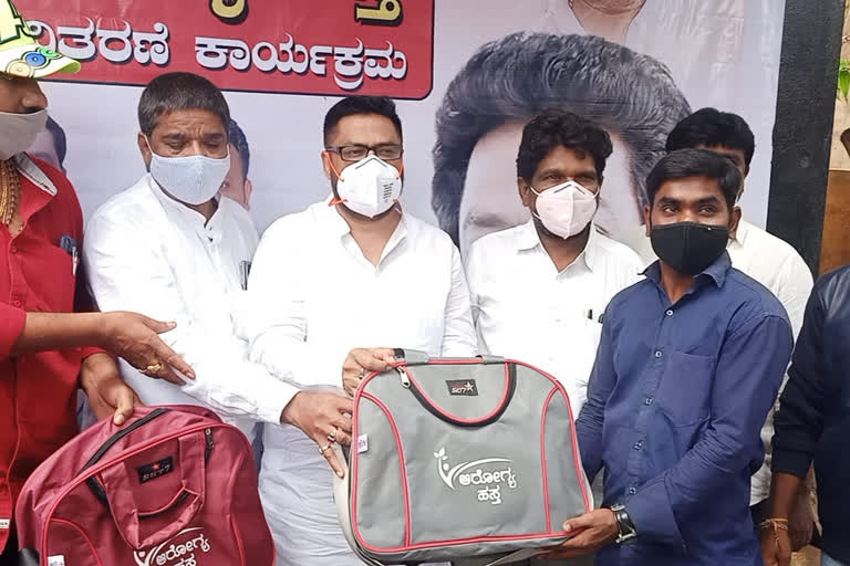 Distribution of Health Kit by MLA B. Nagendra in Bellary