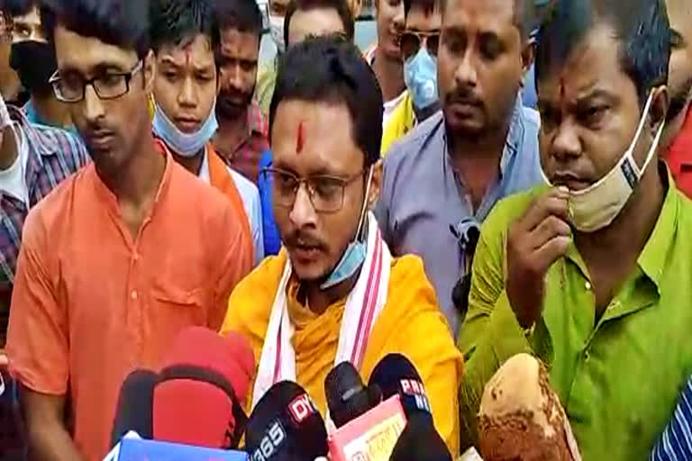 KMSS and Goria Moria Deshi Jatiya Parishad reaction on Satyaranjan Bora speech in Bongaigaon