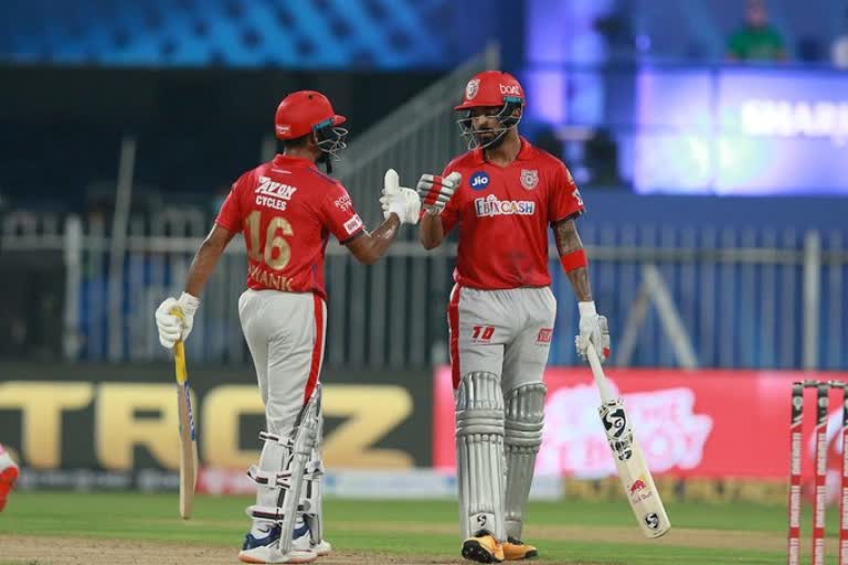 RR VS KXIP: Agarwal, Rahul shine, Punjab post 223/2