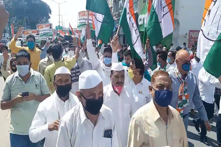 congress-protest-against-agricultural-law-in-dehradun