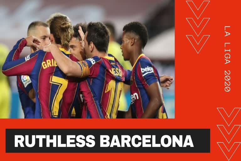 la liga: Barcelona vs Villareal