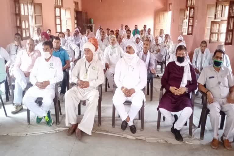 Meeting of farmers against the agricultural law in Panipat