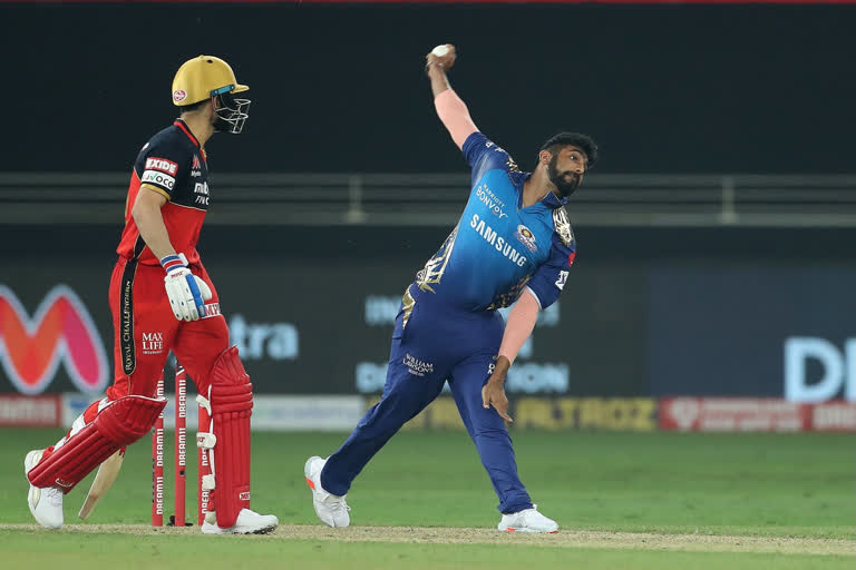 ipl2020: jasprit bumrah failed first time in super over for mumbai indians