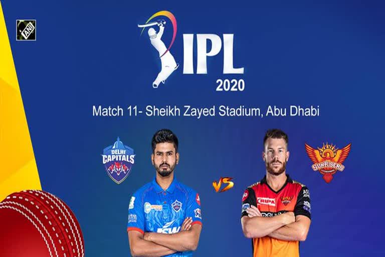 ipl  IPL 2020 news  Delhi Capitals win toss  Delhi Capitals SRH match  ipl match today  ഐപിഎല്‍ വാര്‍ത്തകള്‍  ഐപിഎല്‍ ഇന്നത്തെ വാര്‍ത്തകള്‍  സണ്‍റസേഴ്‌സ് ഹൈദരാബാദ്  ഡല്‍ഹി ക്യാപ്പിറ്റല്‍സ്