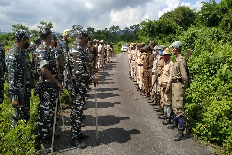 Extensive operation on Assam Arunachal border rangapara sonitpur assam etv bharat news