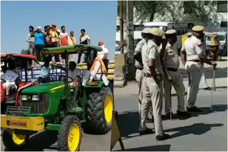 farmers blocked ambala hisar highway