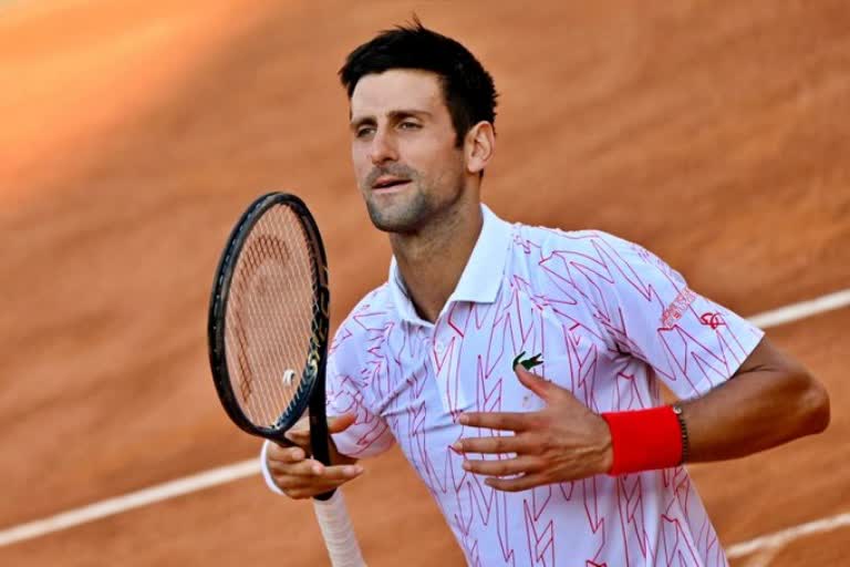 Novak djokovic won his first french open 2020 match