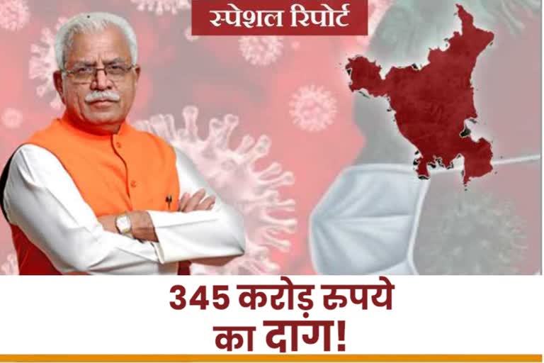 haryana government spent 345 crores during corona pandemic