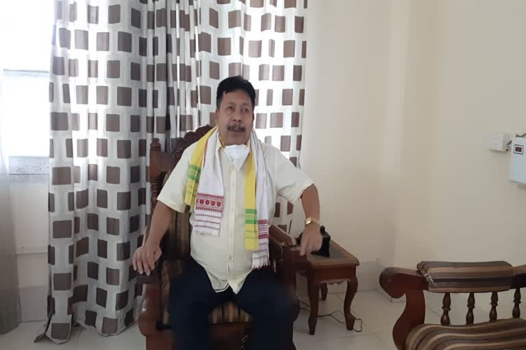 MP Naba Sarania byte on BTR Chirang assam etv bharat news