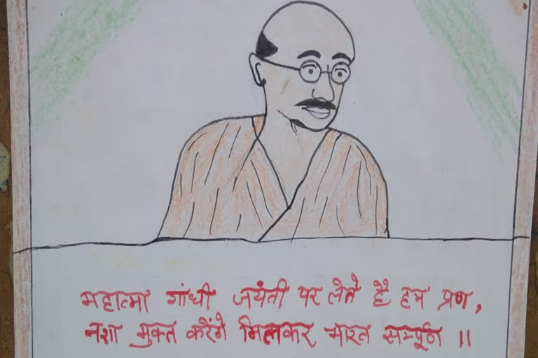 painting competition organized in Solan on the birth anniversary of Mahatma Gandhi