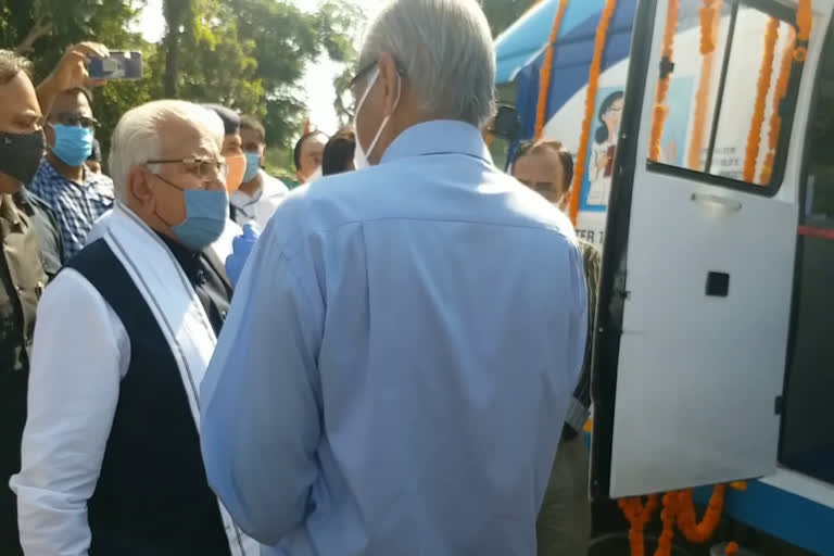 manohar lal started mobile water testing laboratory van in panchkula