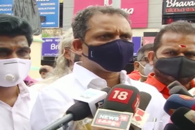 K Surendran against the state government  K Surendran about 144  ലാവ്ലിൻ കേസ് ആരോപണം  സര്‍ക്കാരിനെതിരെ കെ സുരേന്ദ്രന്‍  സ്വർണക്കടത്ത് കേസില്‍ കെ സുരന്ദ്രന്‍  സർവകക്ഷി യോഗ തീരുമാനം