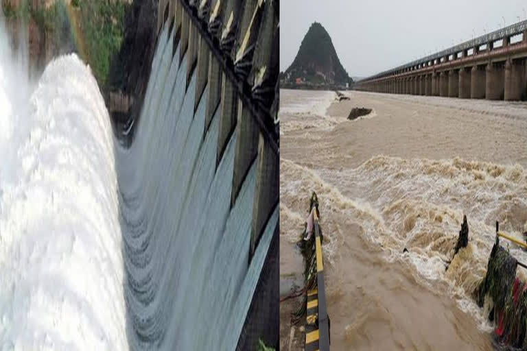 flood water in reservoir