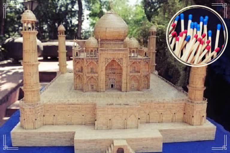 Bengal woman creates Taj Mahal image with over 3 lakh matchsticks