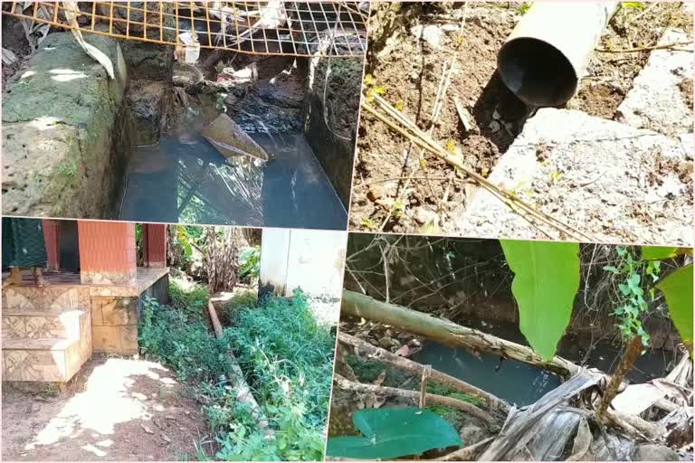 waste water issue in kasargod  waste water from sub jail  waste water families in crisis  വീട്ടുമുറ്റത്ത് മലിനജലം  മൂക്കുപൊത്തി കഴിയുകയാണ് എട്ട് കുടുംബങ്ങൾ  കാസർകോട് സബ് ജയിൽ