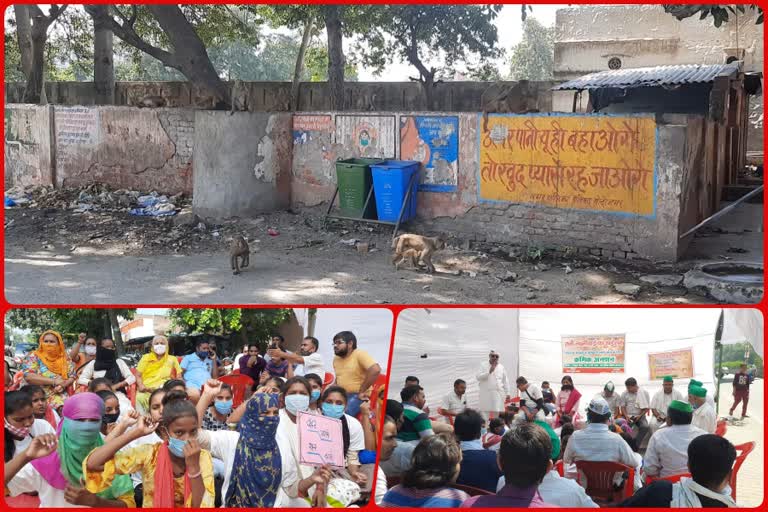 People started a personnel hunger strike in Modinagar due to terror of monkeys