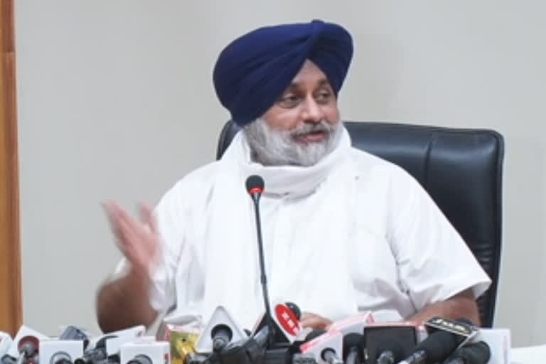 Sukhbari Badal Holds Press Conference On The Issue Of Agriculture Laws