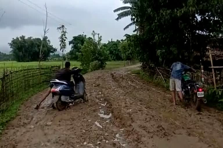 Poor road condition at CM's constituency Majuli