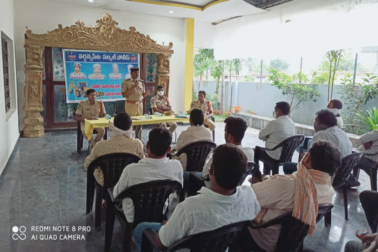 vardhannapet acp Ramesh conducted an awareness program to jcb and dogear owners