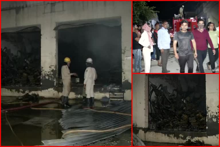 Fire breaks out at a warehouse in Bharthal village of Sector 26 Dwarka