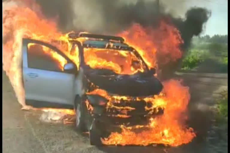 madurai car fire accident