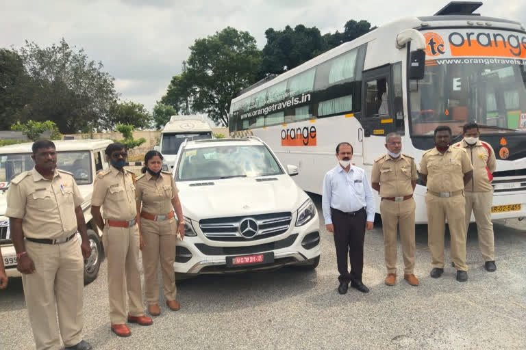 orange buses sized at karnataka