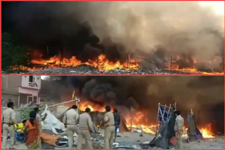 fire in more than 100 slums