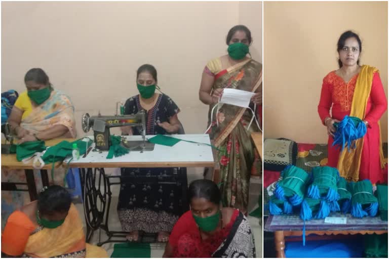 Mask making work help for women's self-help groups