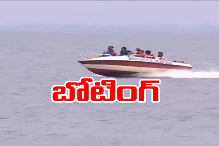 boating in lower manair dam in karimnagar