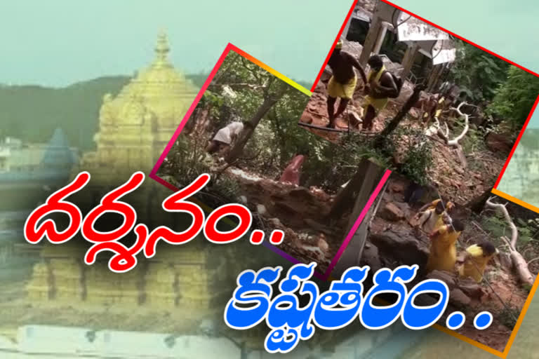 రాళ్ల రప్పల మార్గంలో శ్రీవారి దర్శనం