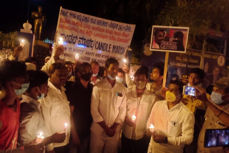 Candle light march held in protest of girls rape