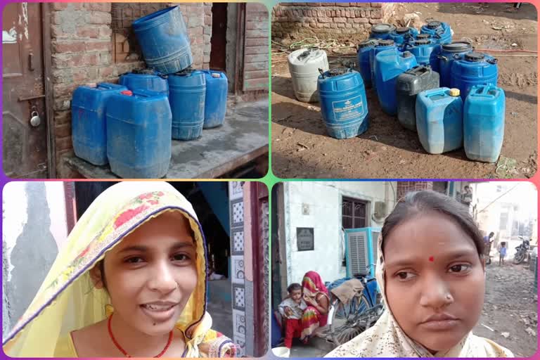 drinking water crisis in ugna chowk kirari area of delhi