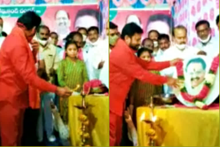 swara nivali program for  singer SP balu in Godavarikhani