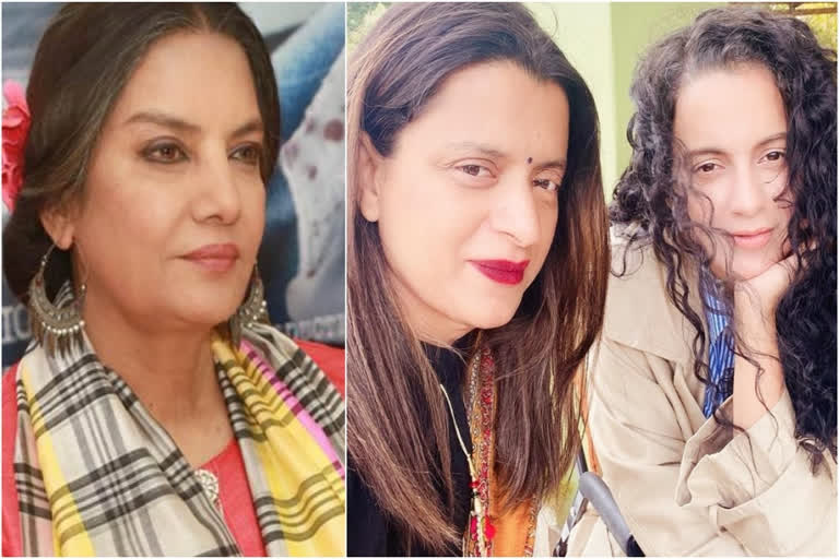 Shabana Azmi on kangana ranaut, actress's sister rangoli replies