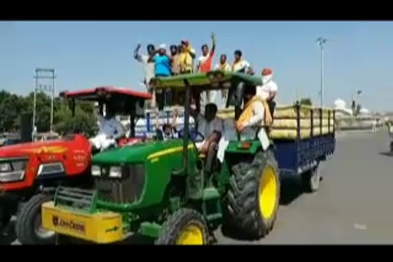 Farmers protesting