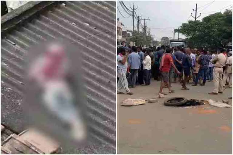 worker died due to current in deoghar, worker died after electric shock in deoghar, Road jam after death of worker in Deoghar, देवघर में करंट से मजदूर की मौत, देवघर में बिजली के झटके से मजदूर की मौत, देवघर में मजदूर की मौत के बाद सड़क जाम