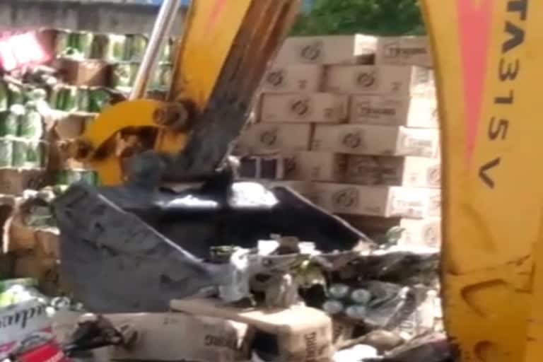 Two crore worth of beer was destroyed in Jamshedpur