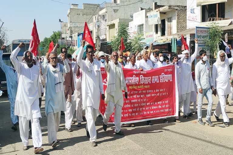 Mahapanchayat  of All India Kisan Sabha in Bhiwani